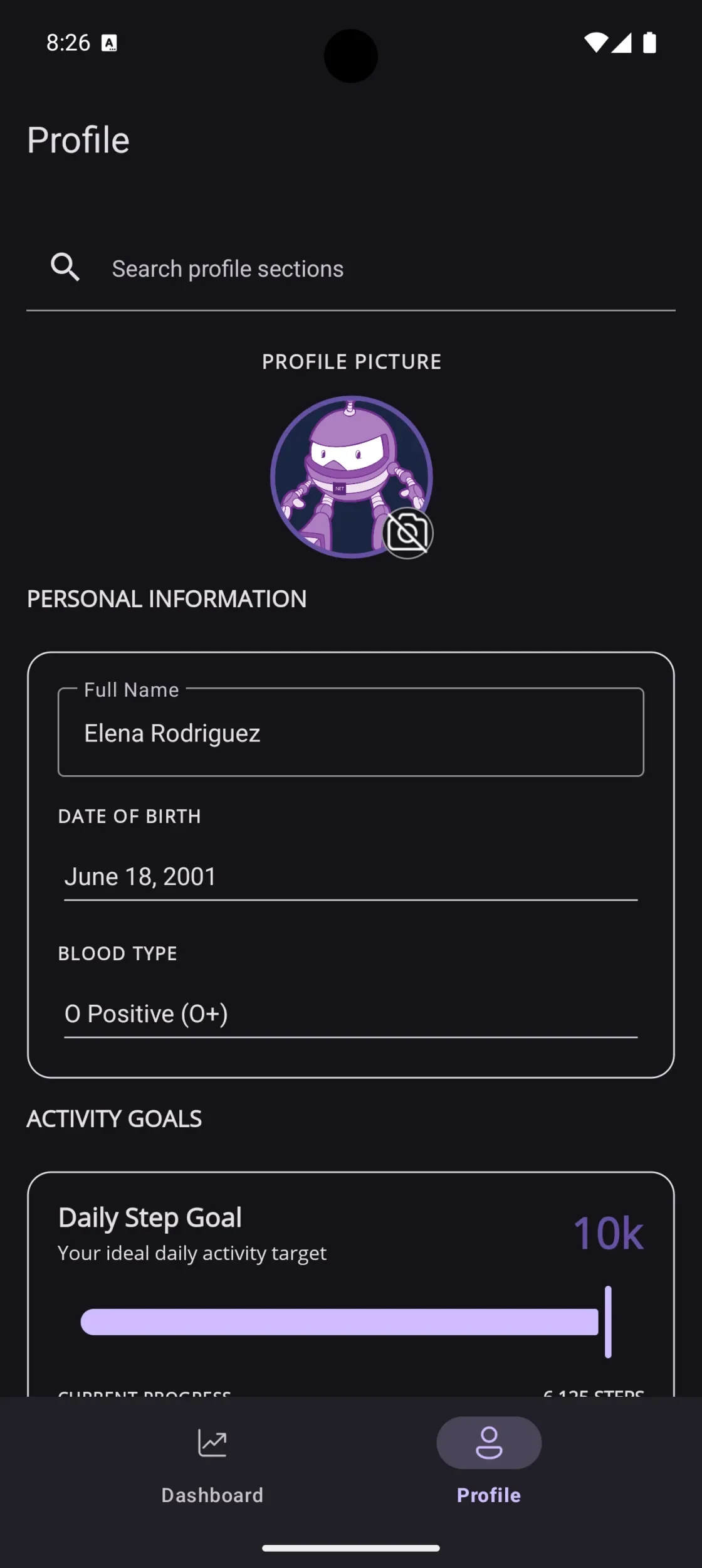 Material 3 demo app on Android in dark theme