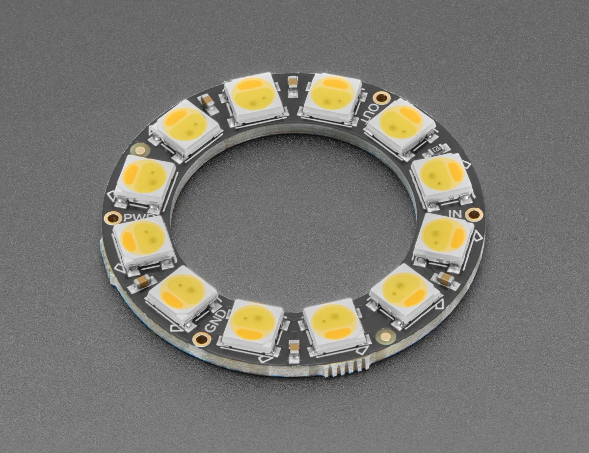 New NeoPixel Ring Introduces Versatile WWA LEDs with Integrated Drivers