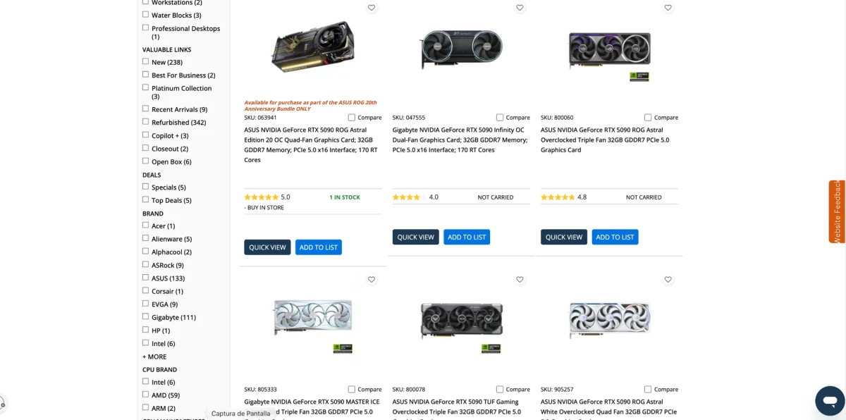 GeForce RTX 5090 at Micro Center