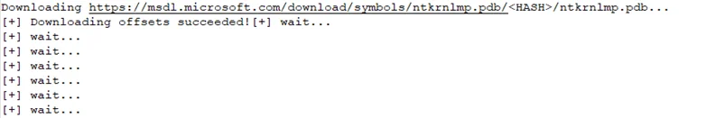 Example of log file contents