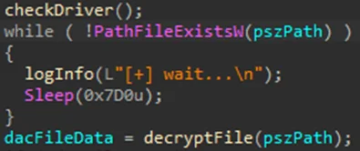 Snippet of decompiled TCESB code